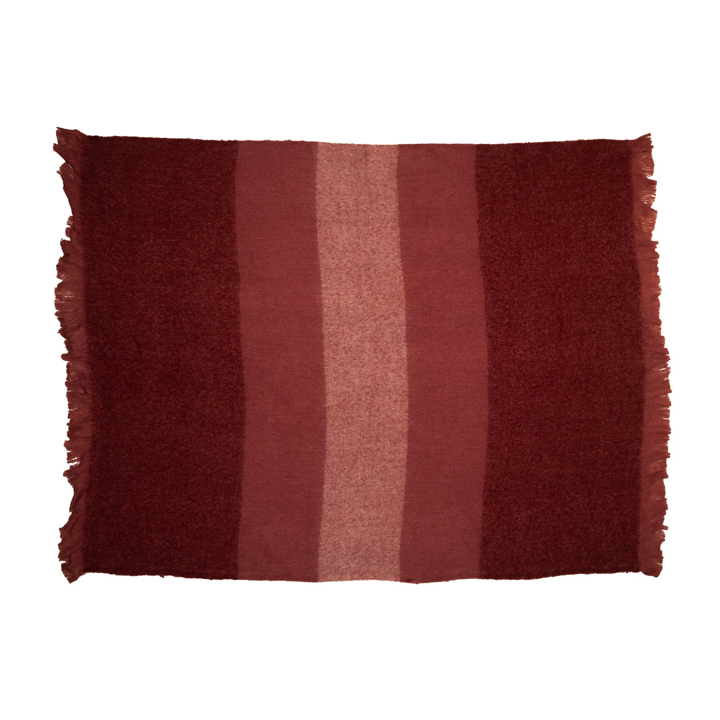 Striped Throw Blanket - Maroon