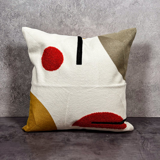 Graphic Pillow Cover - Red/Black
