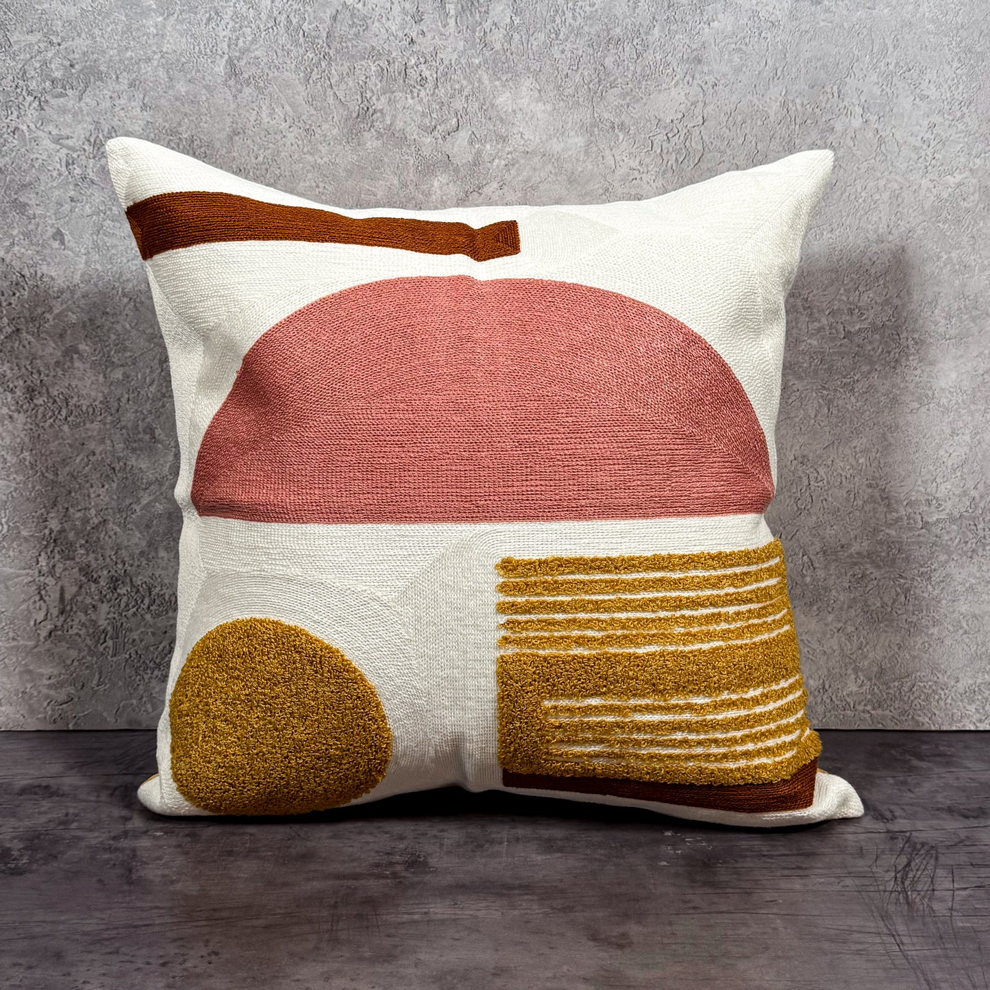 Graphic Pillow Cover - Pink/Amber