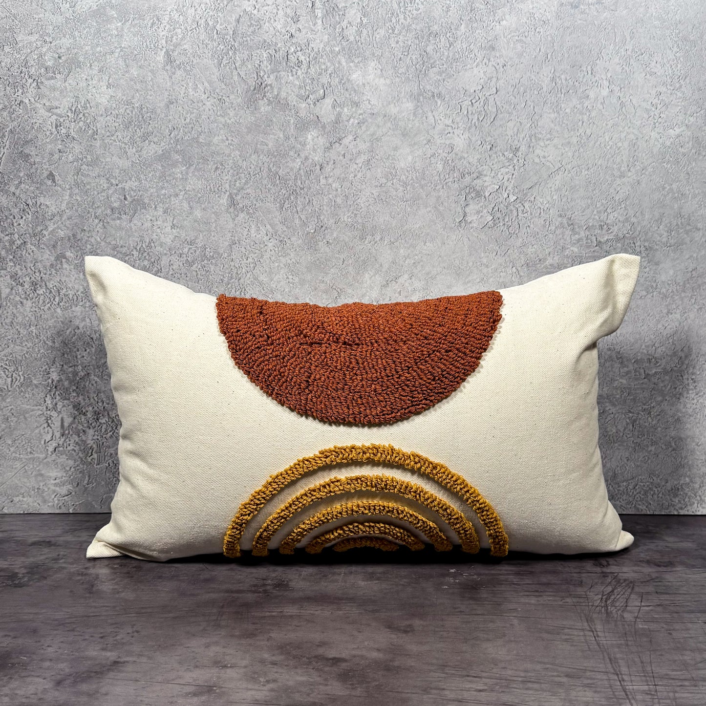 Abstract Pillow Cover - Gold/Peach