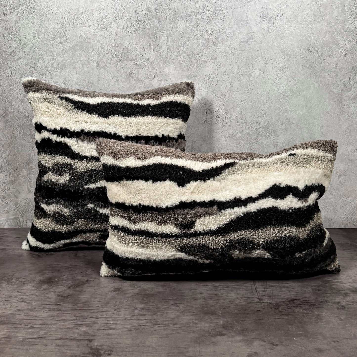Striped Pillow Cover - Black