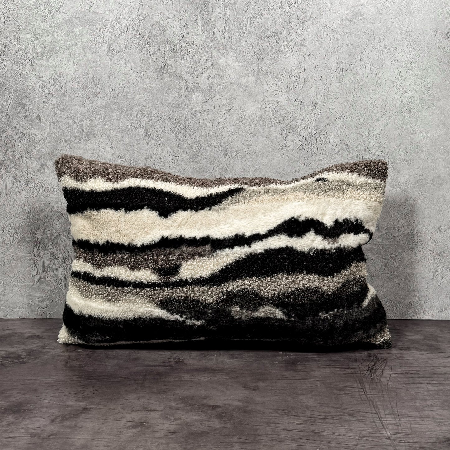 Striped Pillow Cover - Black