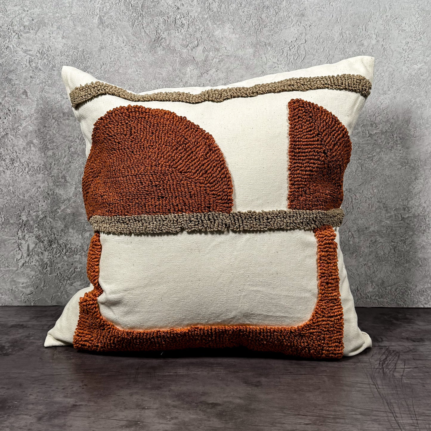 Abstract Pillow Cover - Peach/Brown