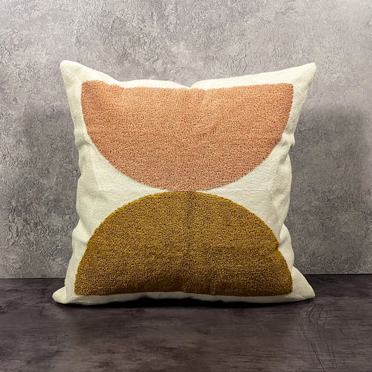 Abstract Pillow Cover - Tan/Pink