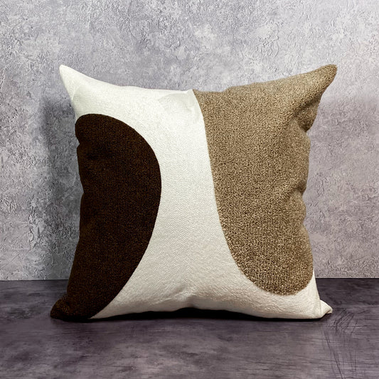 Abstract Pillow Cover - Taupe/Brown