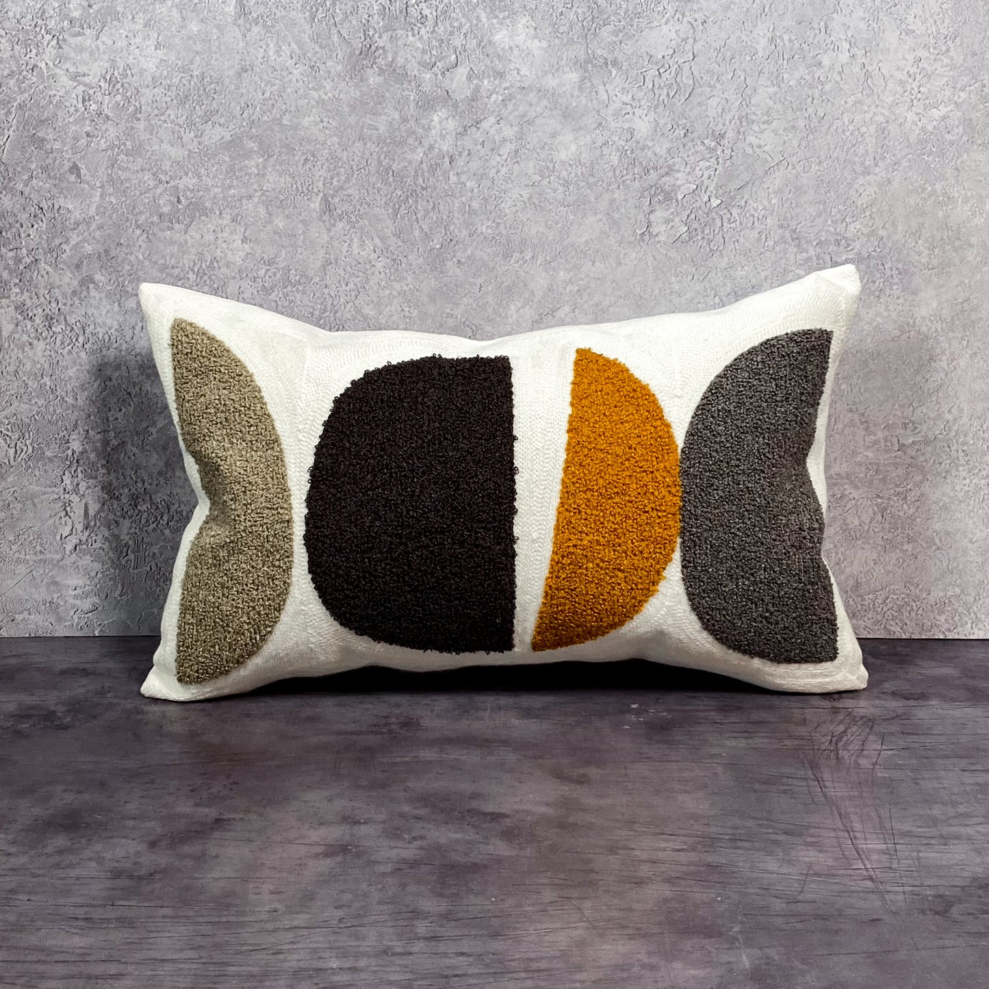 Abstract Pillow Cover - Taupe/Ochre