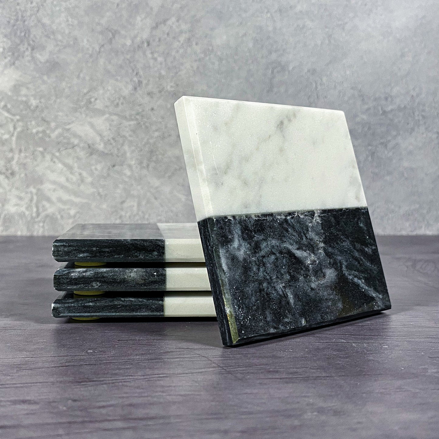 Square Dual Marble Coasters (Set of 4)