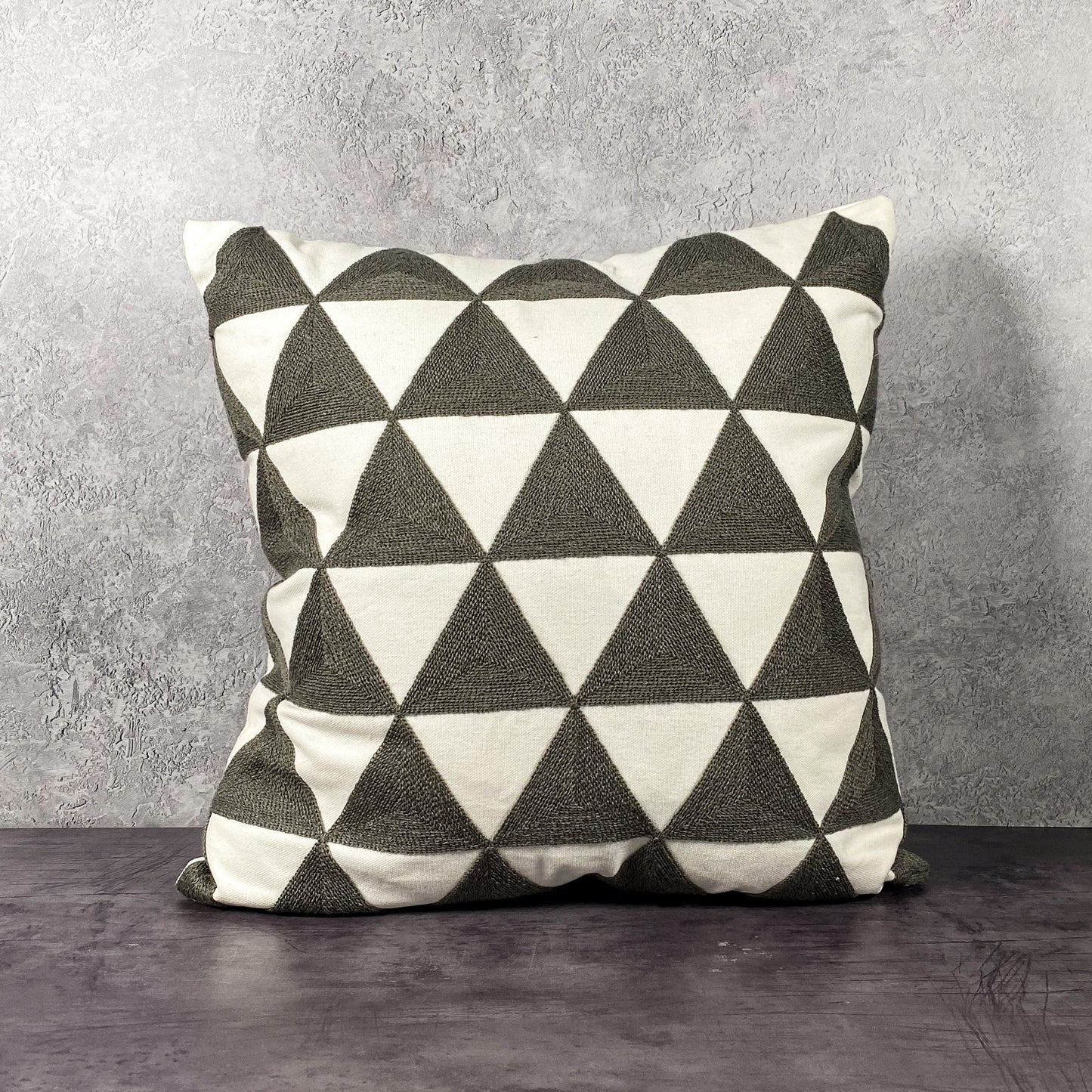 Triangle Pillow Cover - Grey